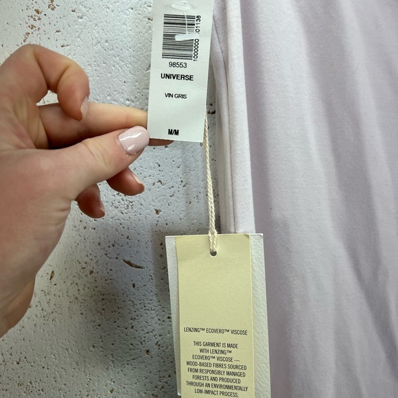 Aritzia Wilfred Bodycon Tank Midi Dress Light Lavender Size Medium NEW - Picture 5 of 14